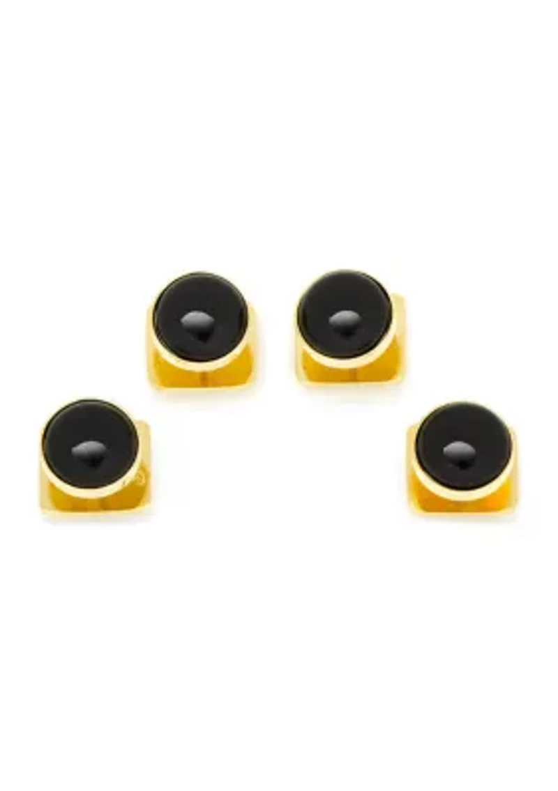 Gold and Onyx Studs