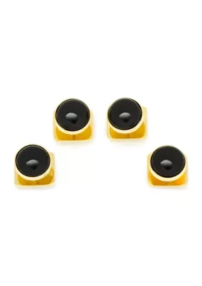 Gold and Onyx Studs