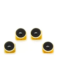 Gold and Onyx Studs