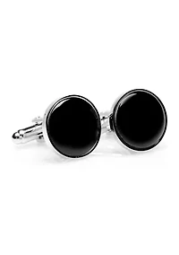 Silver and Onyx Cufflinks