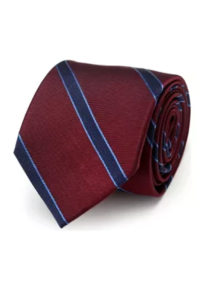 The Phillip Tie (Burgundy Stripe Tie)