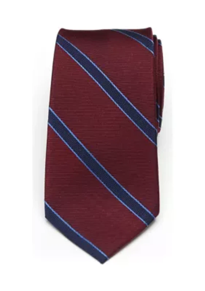 The Phillip Tie (Burgundy Stripe Tie)