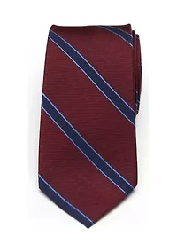 The Phillip Tie (Burgundy Stripe Tie)