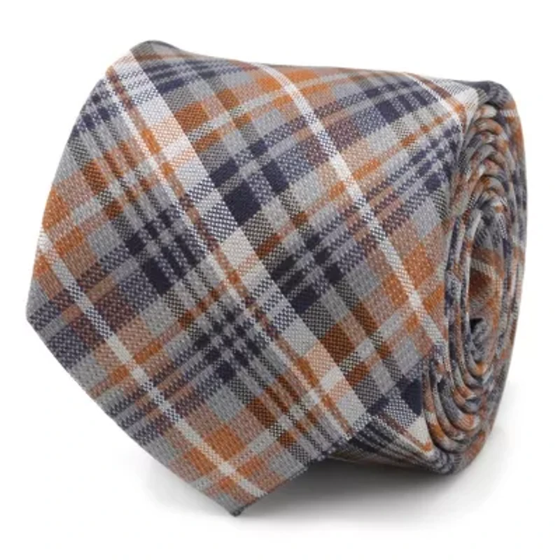 Gray Plaid Tie