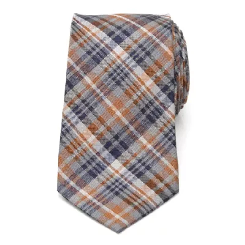Gray Plaid Tie