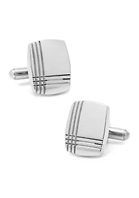 Stainless Steel Tartan Plaid Cufflinks