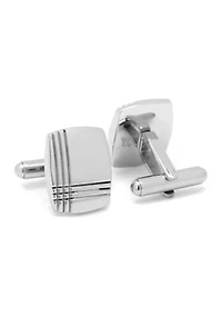 Stainless Steel Tartan Plaid Cufflinks