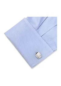 Stainless Steel Tartan Plaid Cufflinks