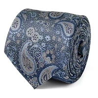 Blue & Gray Paisley Tie