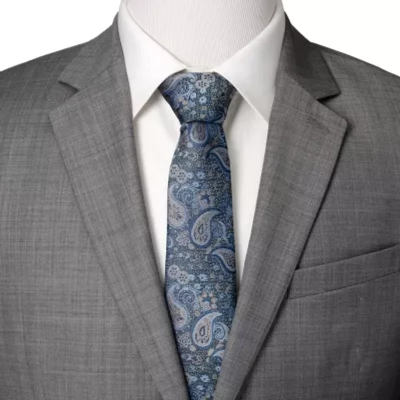 Blue & Gray Paisley Tie