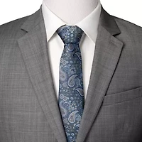 Blue & Gray Paisley Tie