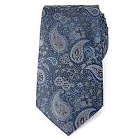 Blue & Gray Paisley Tie