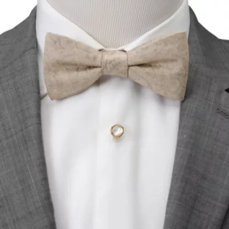 Tan Paisley Men's Bow Tie