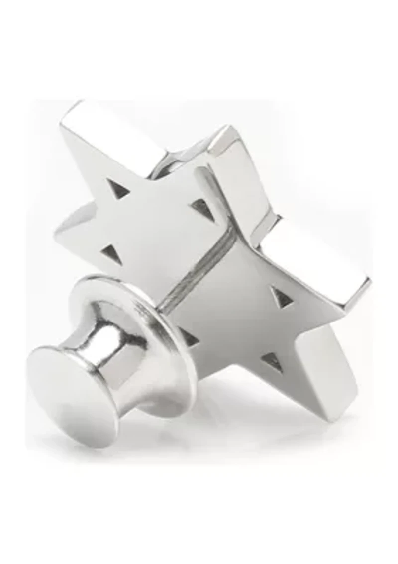 Star of David Stainless Steel Lapel Pin