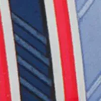 Red and Navy Striped Square Cufflinks