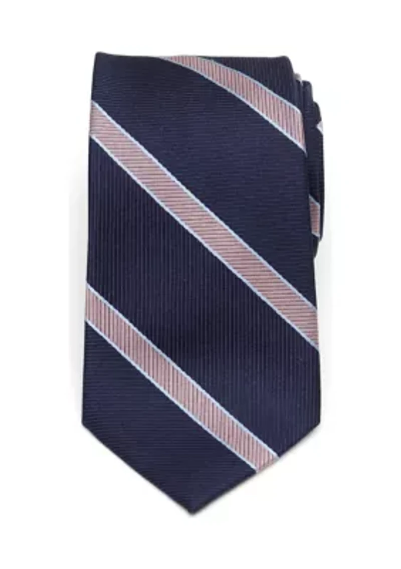 The Travis Tie (Navy Pink Stripe Tie)
