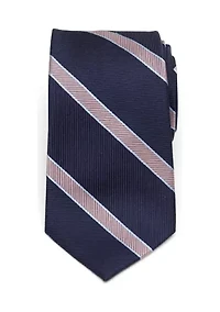 The Travis Tie (Navy Pink Stripe Tie)