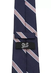 The Travis Tie (Navy Pink Stripe Tie)