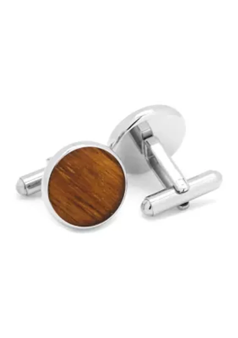 Stainless Steel Wood Cufflinks