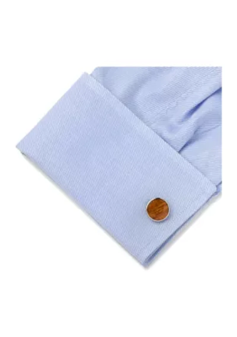 Stainless Steel Wood Cufflinks