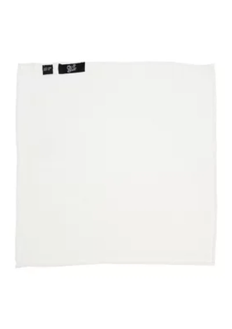 Cream Linen Pocket Square