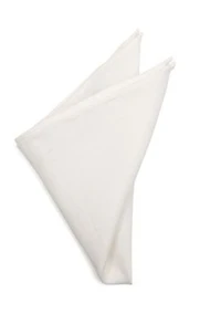 Cream Linen Pocket Square