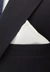 Cream Linen Pocket Square