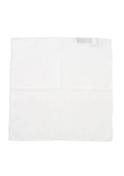 White Silk Pocket Square