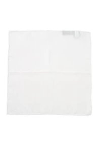 White Silk Pocket Square