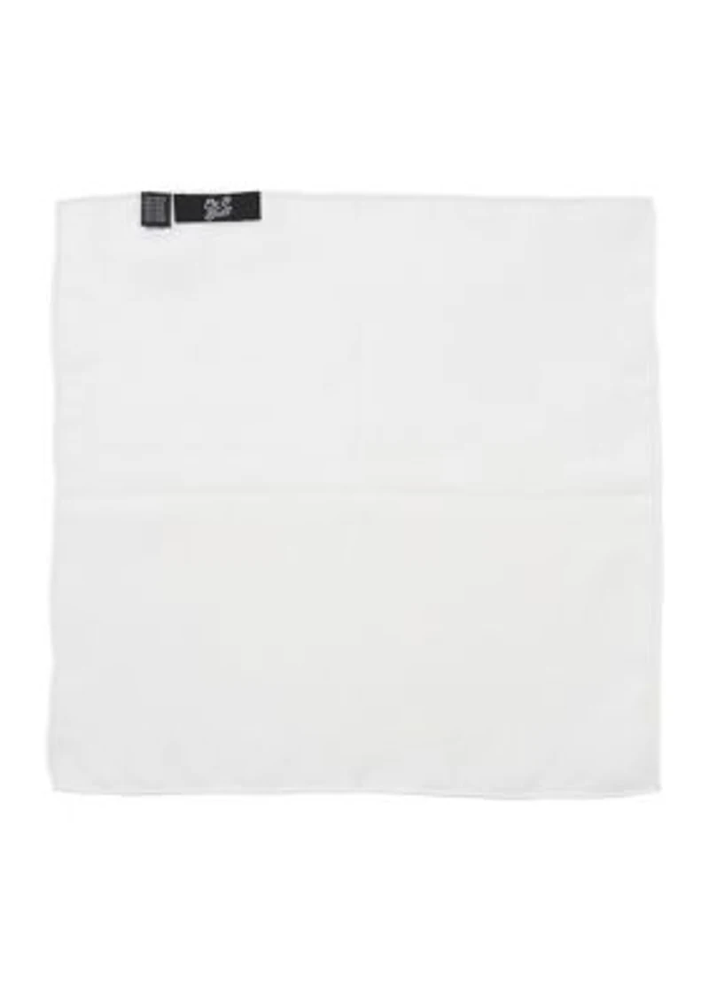 White Silk Pocket Square