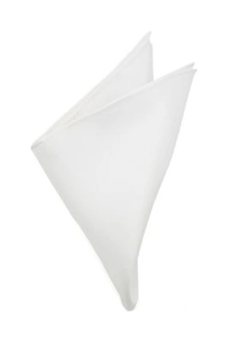 White Silk Pocket Square