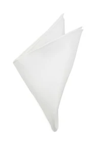 White Silk Pocket Square