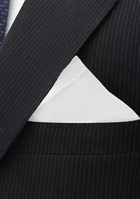 White Silk Pocket Square
