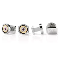 Gear Amethyst Stone Studs