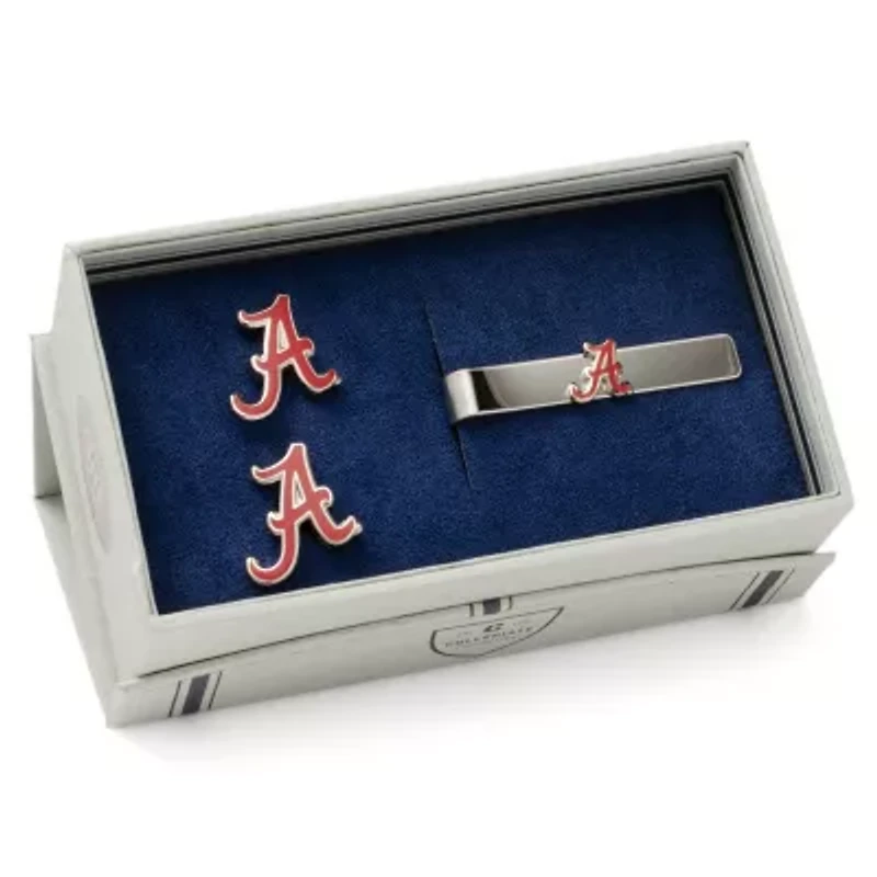 NCAA Alabama Crimson Tide Cufflinks and Tie Bar Gift Set