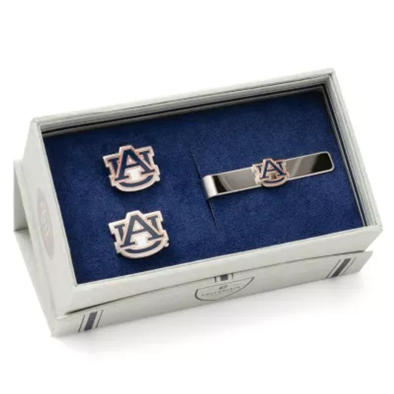 NCAA Auburn University Tigers Cufflinks and Tie Bar Gift Set