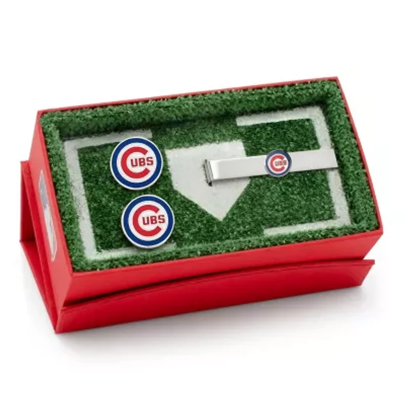 MLB Chicago Cubs Cufflinks and Tie Bar Gift Set