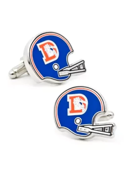 Retro Denver Broncos Helmet Cufflinks
