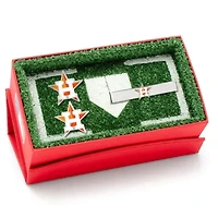MLB Houston Astros Cufflinks and Tie Bar Gift Set