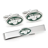 NFL New York Jets Cufflinks & Tie Bar Gift Set