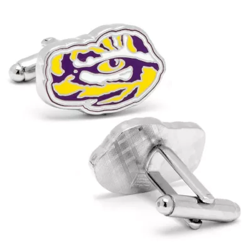 NCAA LSU Tiger's Eye Cufflinks and Tie Bar Gift Set