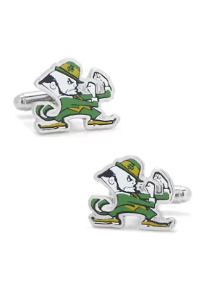 Notre Dame University Fighting Leprechaun Cufflinks