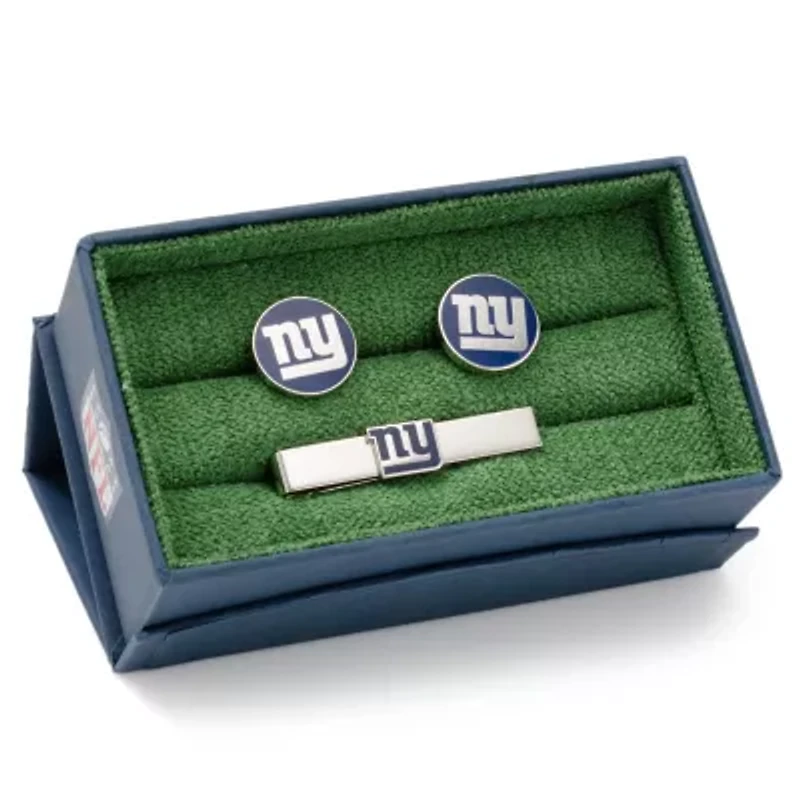NFL New York Giants Cufflinks and Tie Bar Gift Set