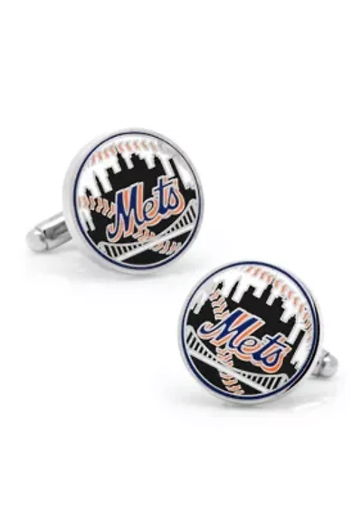 New York Mets Baseball Cufflinks