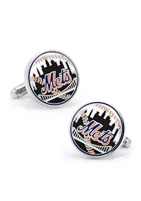 New York Mets Baseball Cufflinks