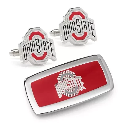 NCAA Ohio State University Cufflinks and Cushion Money Clip Set