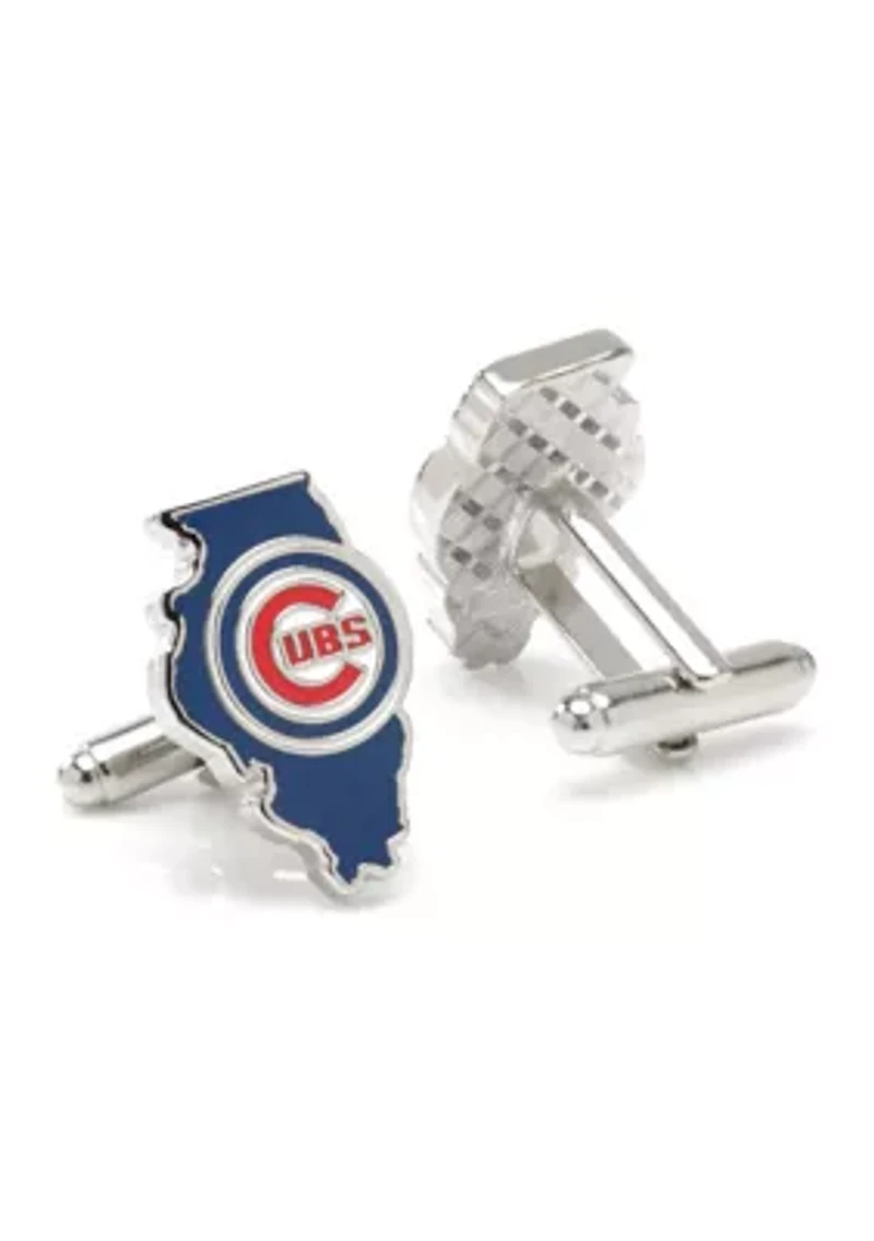 Chicago Cubs State Shaped Cufflinks