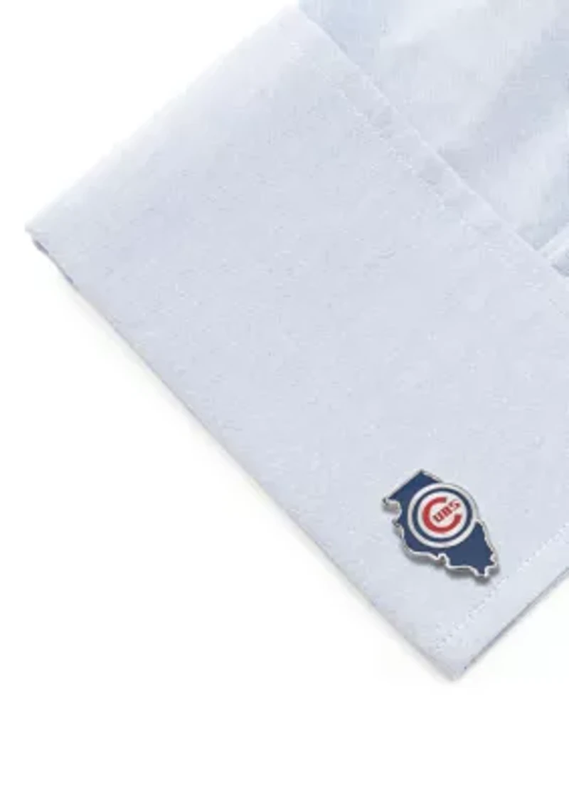 Chicago Cubs State Shaped Cufflinks