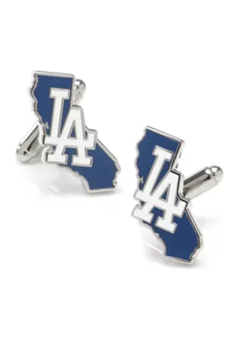 LA Dodgers State Shaped Cufflinks