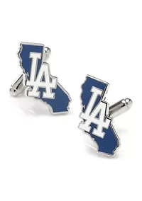 LA Dodgers State Shaped Cufflinks